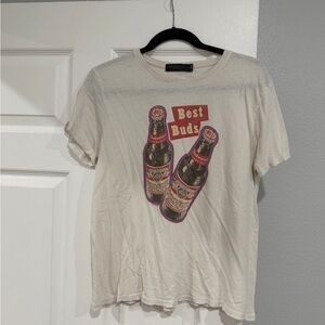 Junk Food Clothing Cream Graphic Tee - Budweiser